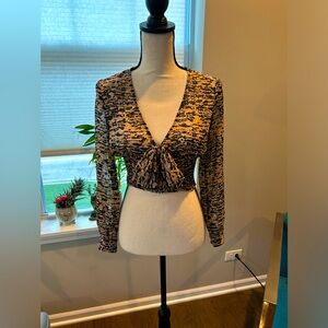 ✨Zara (NWOT) Printed Tulle Crop Top Size Small✨